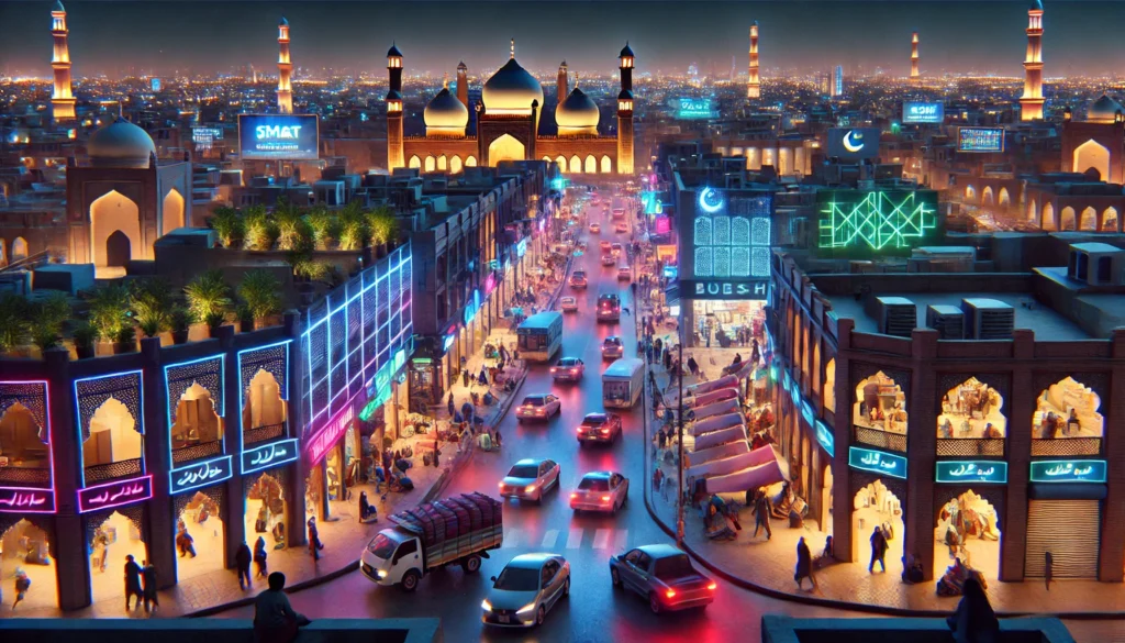 Lahore Night Background